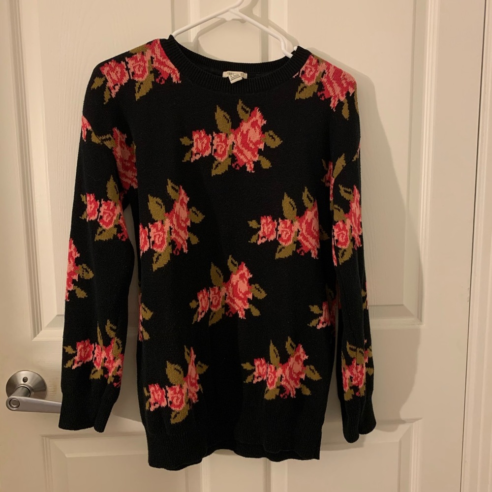 Soft floral sweater